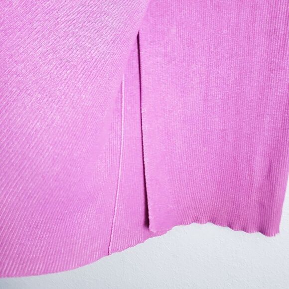 Free People Pink Tie Front Ribbed Maxi Skirt - Picture 4 of 8